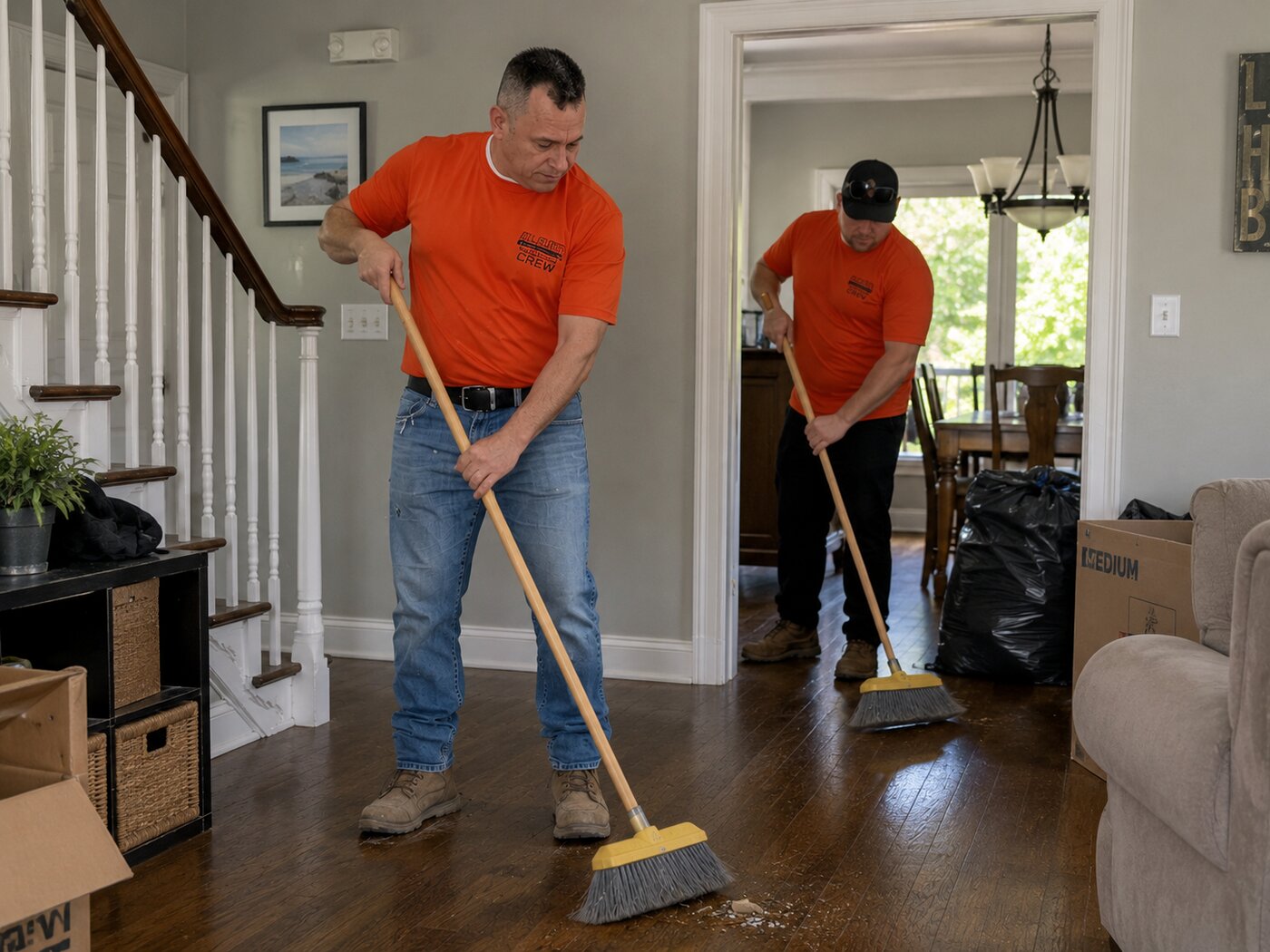 All Island crew on a Long Island cleanout services job