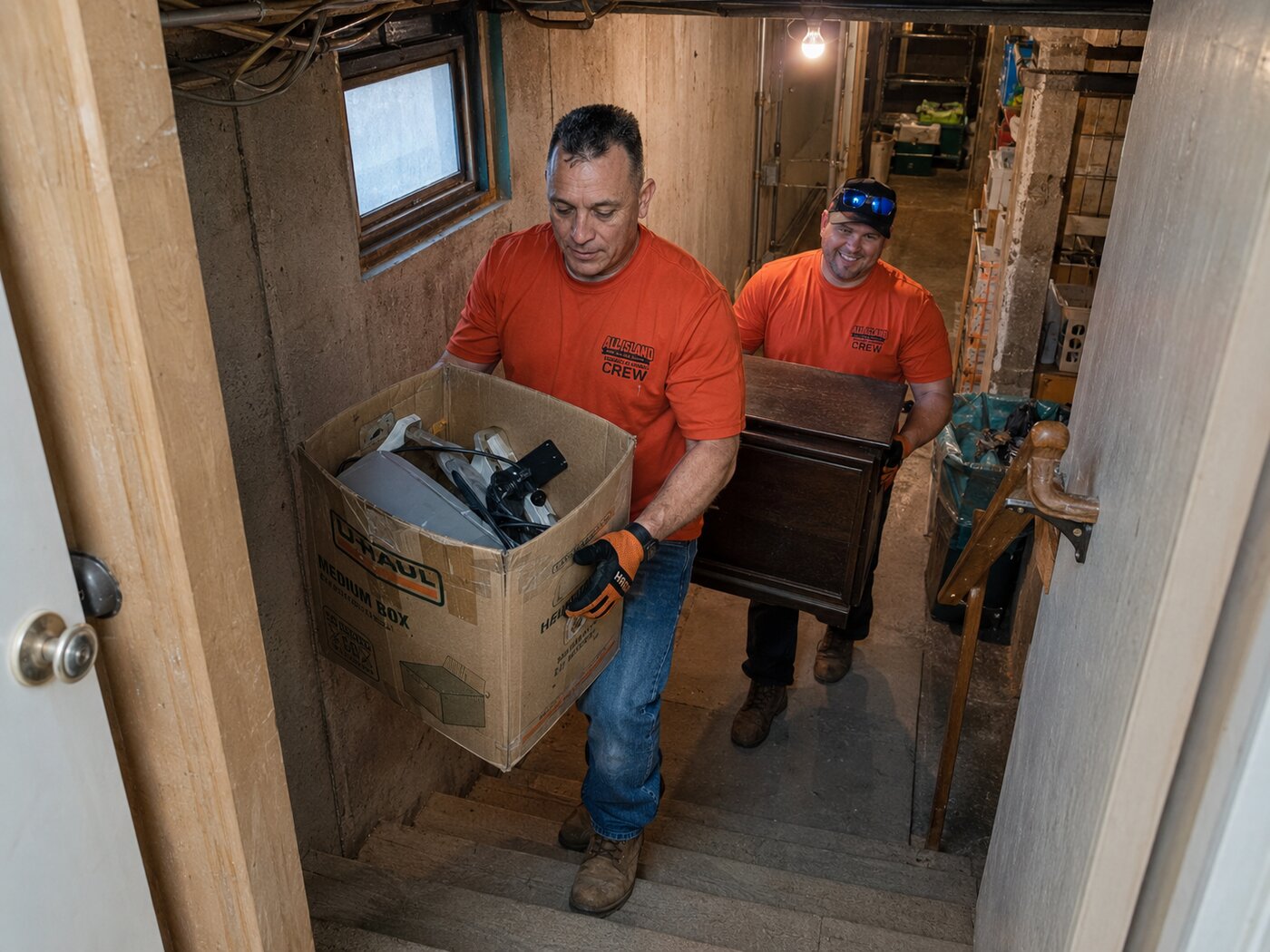 All Island crew arriving at a Long Island home