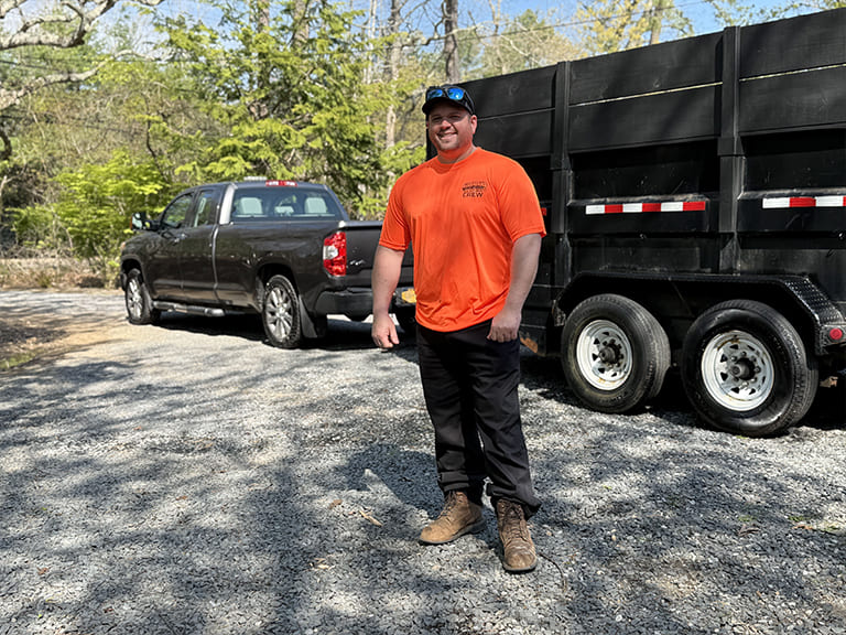 Junk Removal Expert with Client