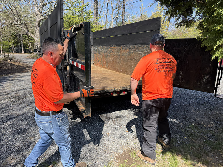 Junk Removal Expert with Client